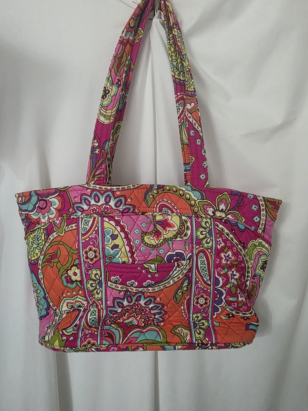 Vera Bradley Pink Multi Paisley Quilted Tote